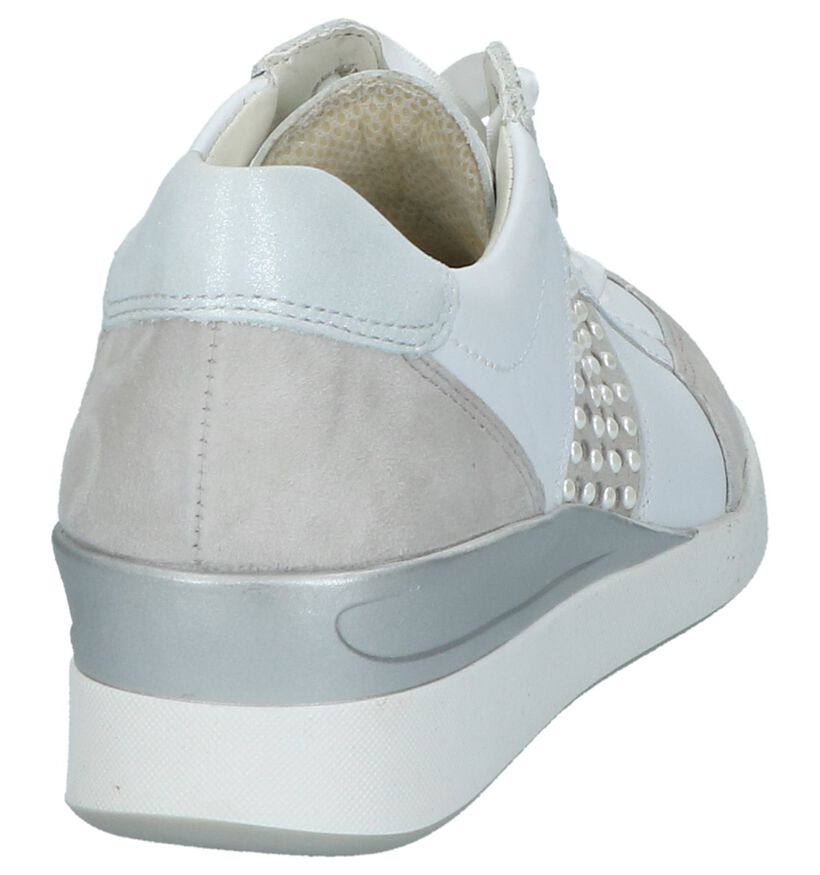 Ara Lazio Witte Sneakers met Kralen en Perforaties, , pdp