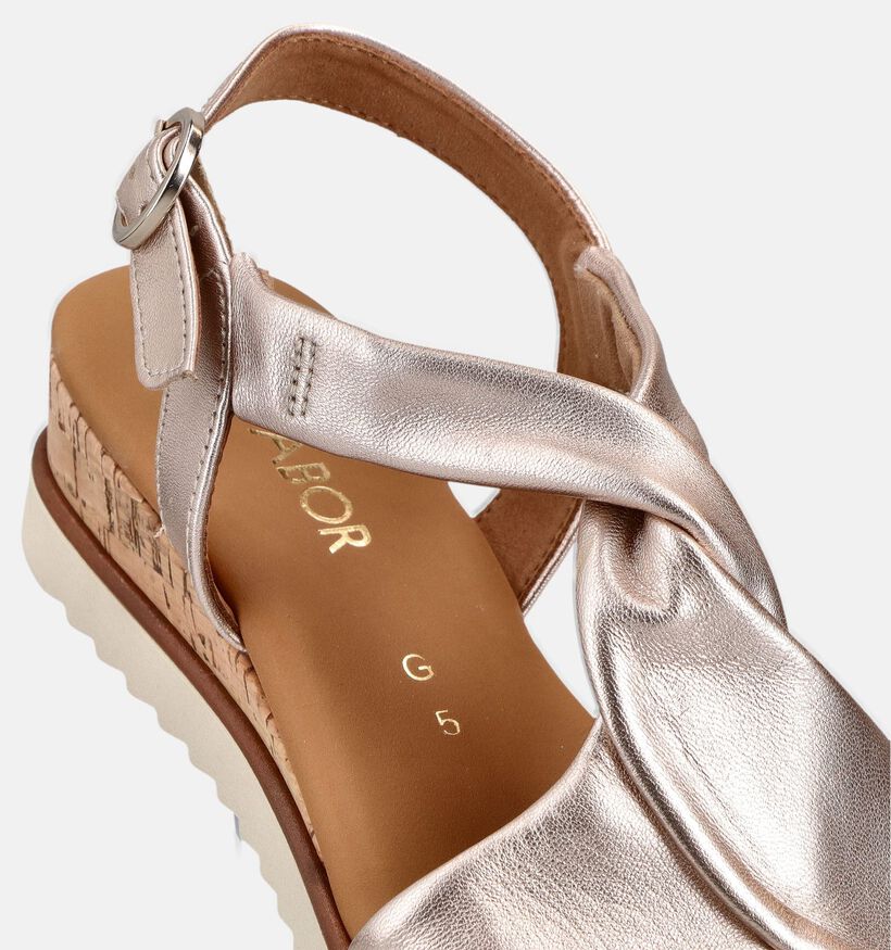 Gabor Gouden Sandalen met sleehak voor dames (371131)