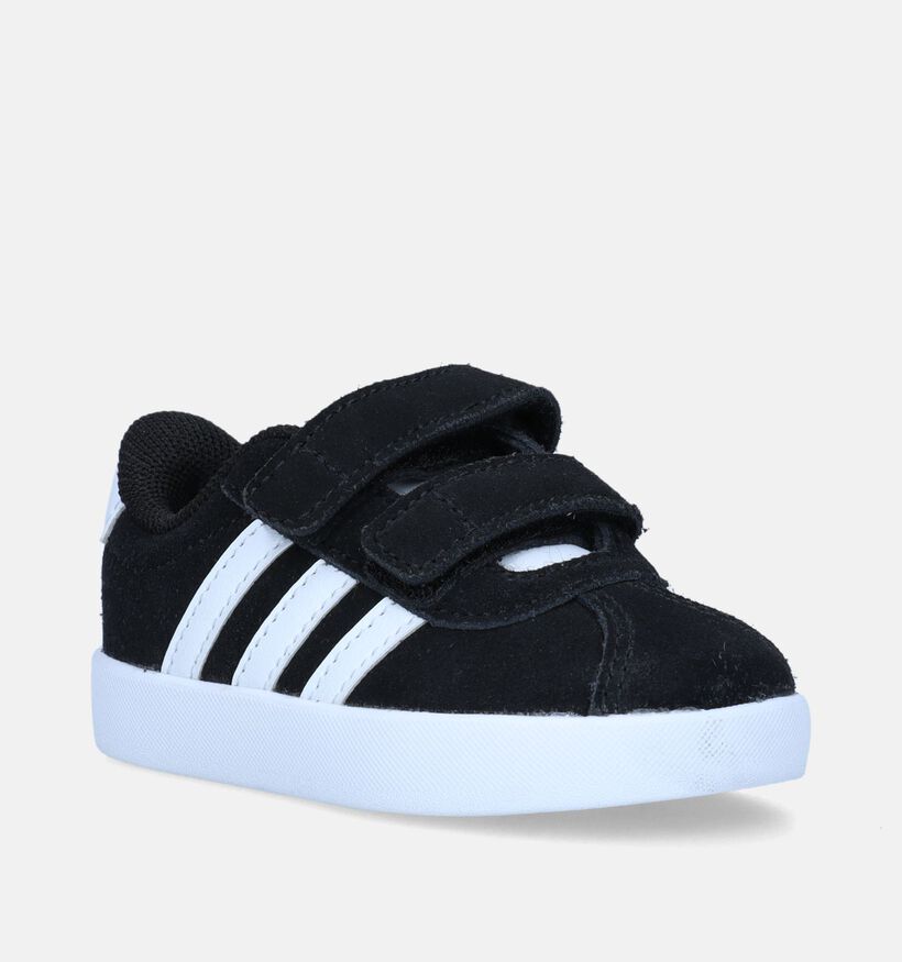 adidas VL Court 3.0 CF I Zwarte Sneakers voor jongens, meisjes (341693)