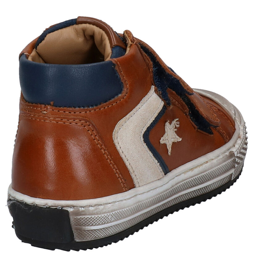 STONES and BONES Nobis Chaussures à velcro en Cognac en cuir (295152)