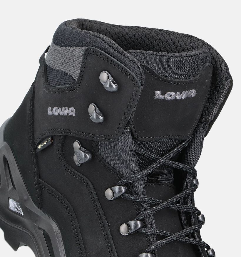 Lowa Renegade GTX MID Chaussures de randonnée en Noir pour hommes (374308) - pour semelles orthopédiques