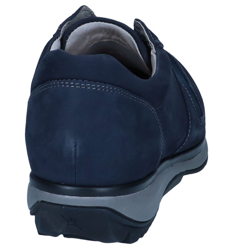 Donkerblauwe Casual Veterschoenen Xsensible Boston in nubuck (246720)