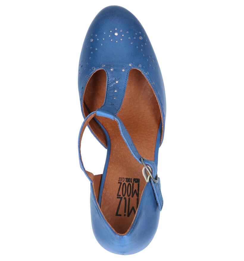 Miz Mooz Escarpins à bride en Bleu foncé en cuir (272226)