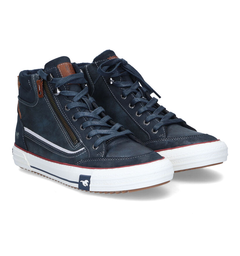 Mustang Chaussures hautes en Bleu foncé pour hommes (313564)