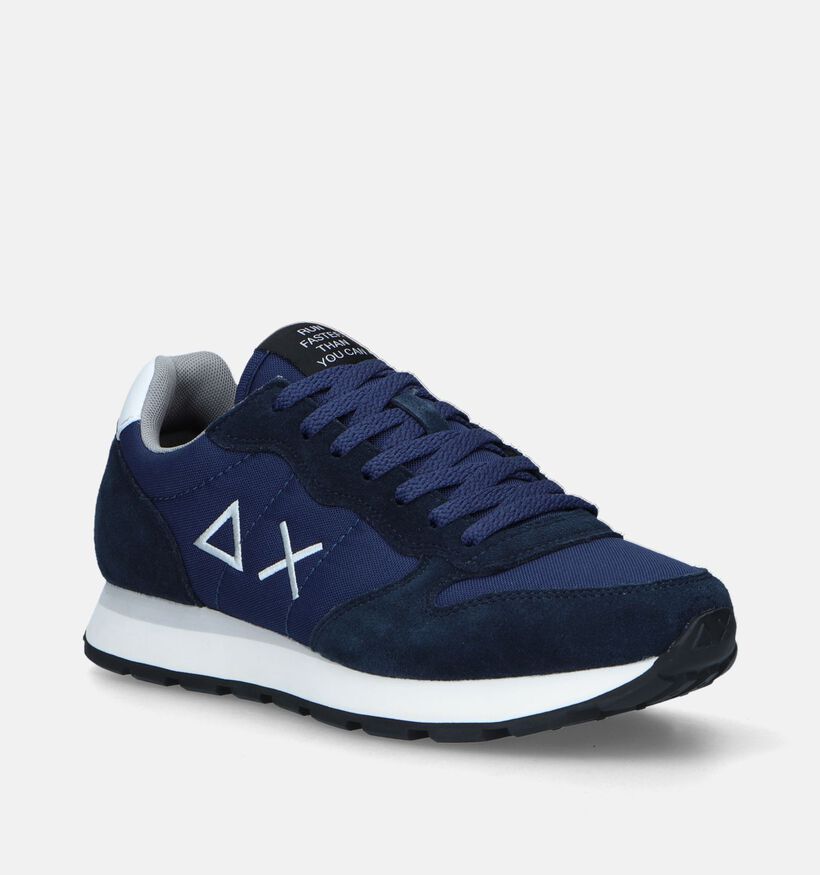 Sun 68 Tom Solid Blauwe Sneakers voor heren (345737) - geschikt voor steunzolen