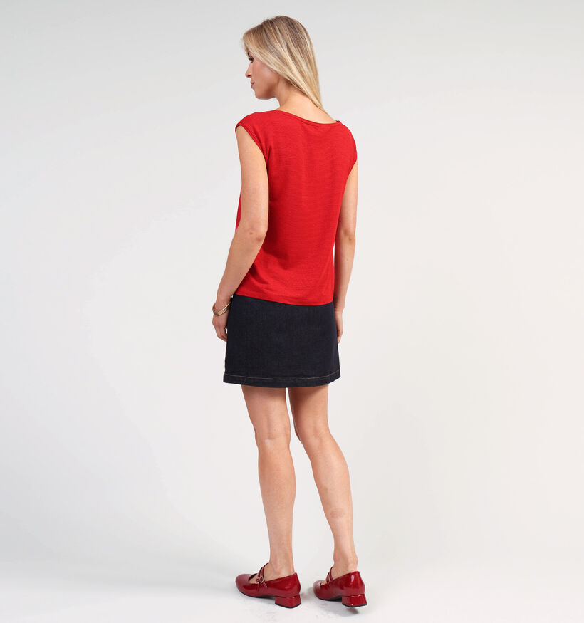 Pieces Rode T-shirt voor dames (361141)