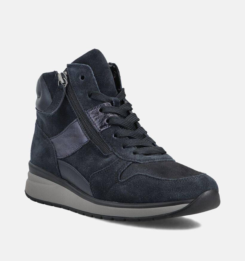 Gabor Donkerblauwe Hoge Sneakers voor dames (363148) - geschikt voor steunzolen