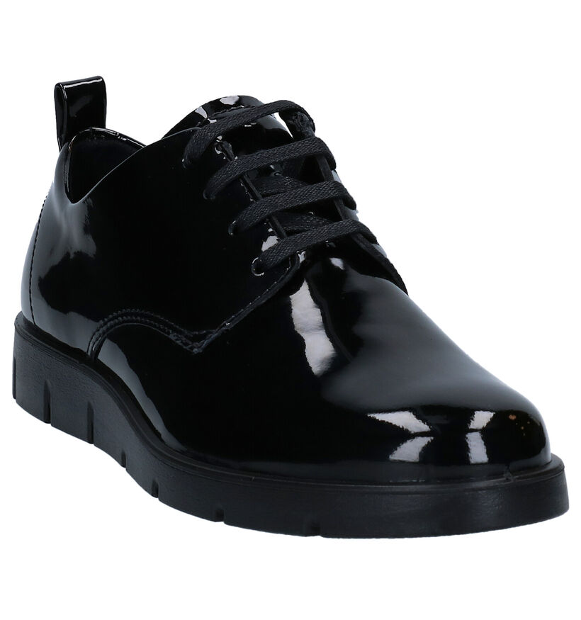 ECCO Bella Zwarte Oxford Veterschoenen in lak (280978)