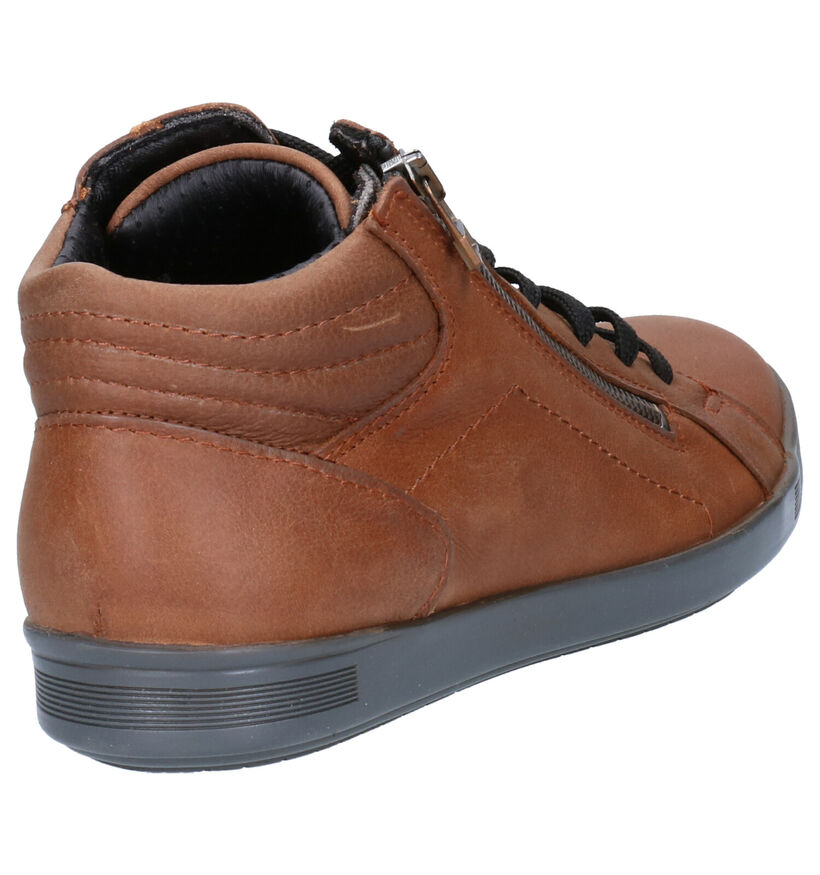 Mirel Cognac Veterschoenen in nubuck (279853)