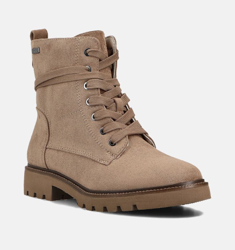 Jana Boots à lacets en Beige pour femmes (362906) - pour semelles orthopédiques