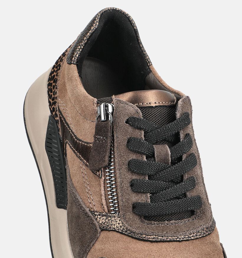 Gabor Rollingsoft Bruine Schoenen met Veter en Rits voor dames (376934) - geschikt voor steunzolen