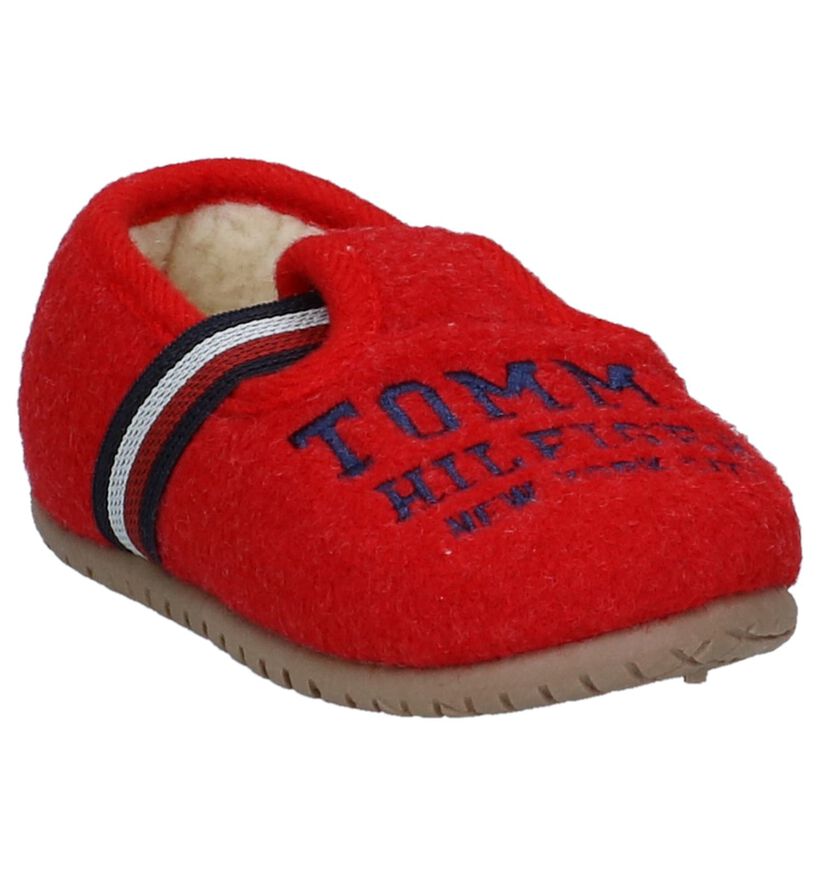 Tommy Hilfiger Pantoufles fermées en Rouge en textile (225268)