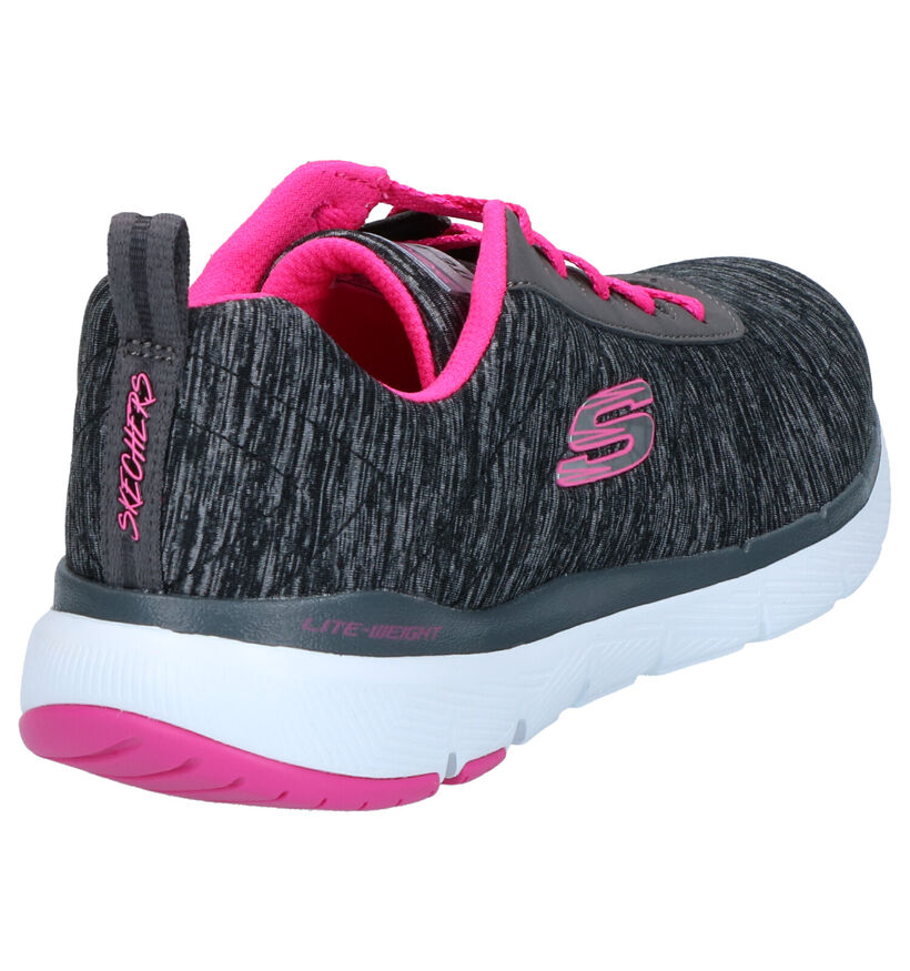 Zwarte Lage Sneakers Skechers Flex Appeal in stof (266930)