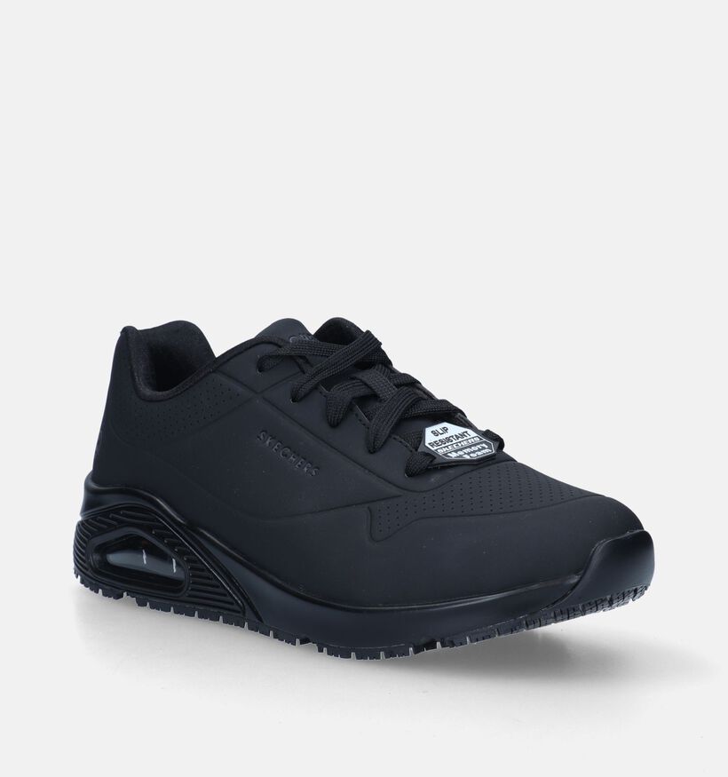 Skechers Work ISO Uno SR Zwarte Sneakers voor dames (347657) - geschikt voor steunzolen