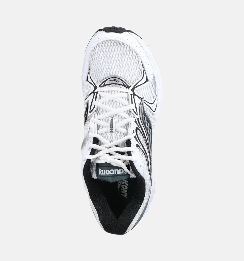 Saucony Ride Millenium Baskets basses en Blanc/Vert pour hommes (376424) - pour semelles orthop&eacute;diques