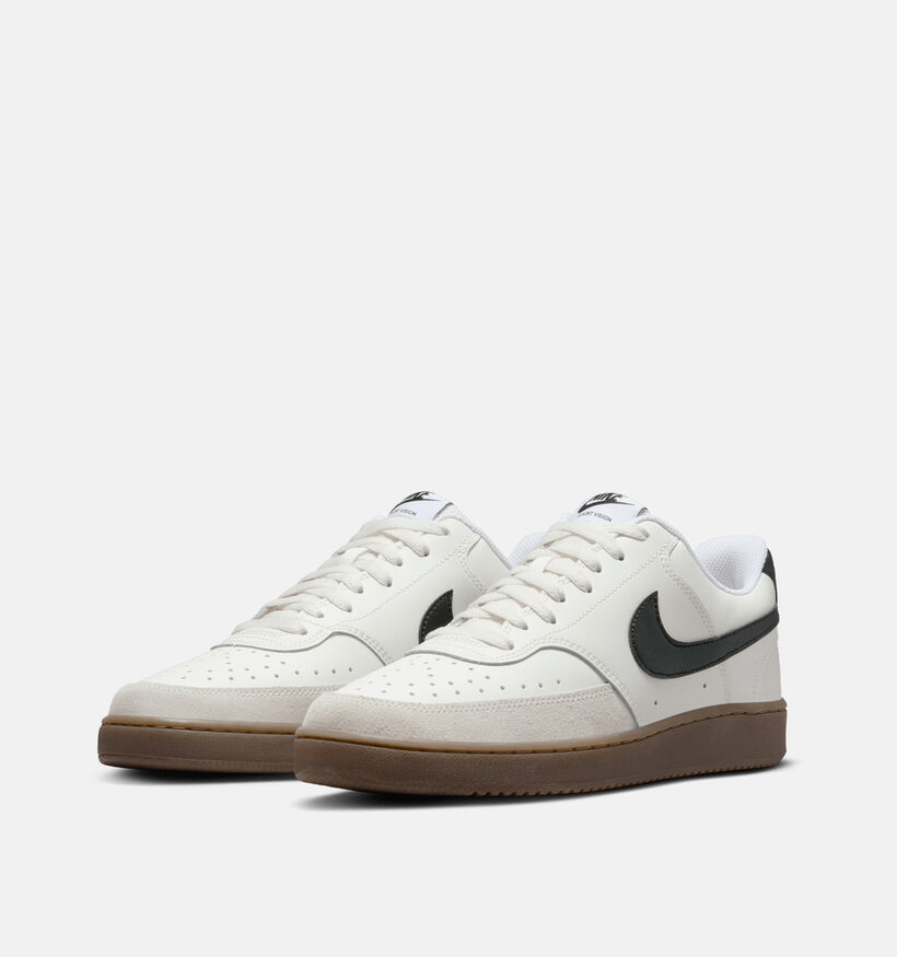 Nike Court Vision Low Baskets en Blanc pour hommes, garçons (347851)