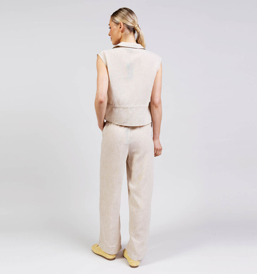 Vero Moda Charline Zip Tie Beige Mouwloze Vest voor dames (374970)