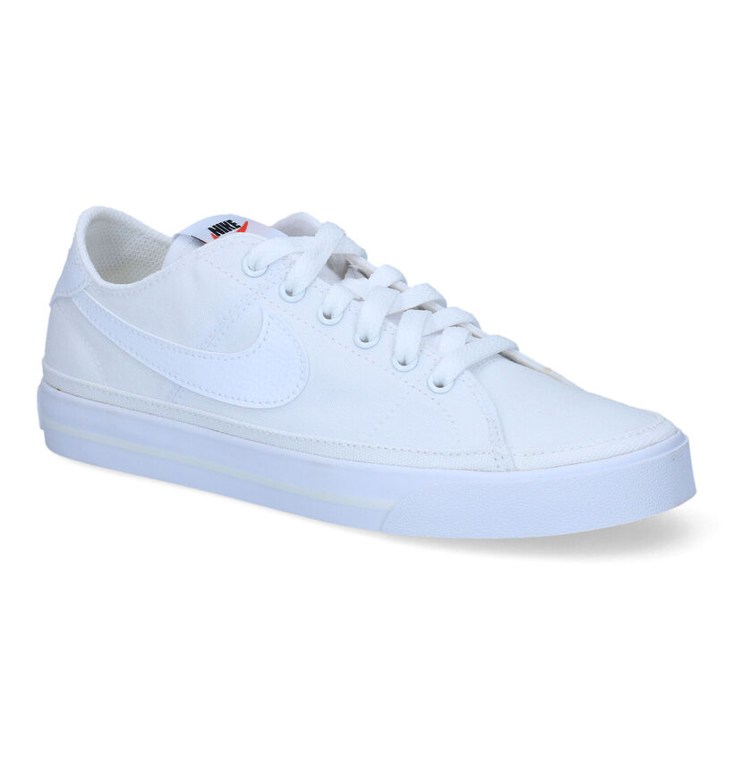 Nike Court Legacy Canvas Baskets en Blanc pour femmes (309020) - pour semelles orthopédiques