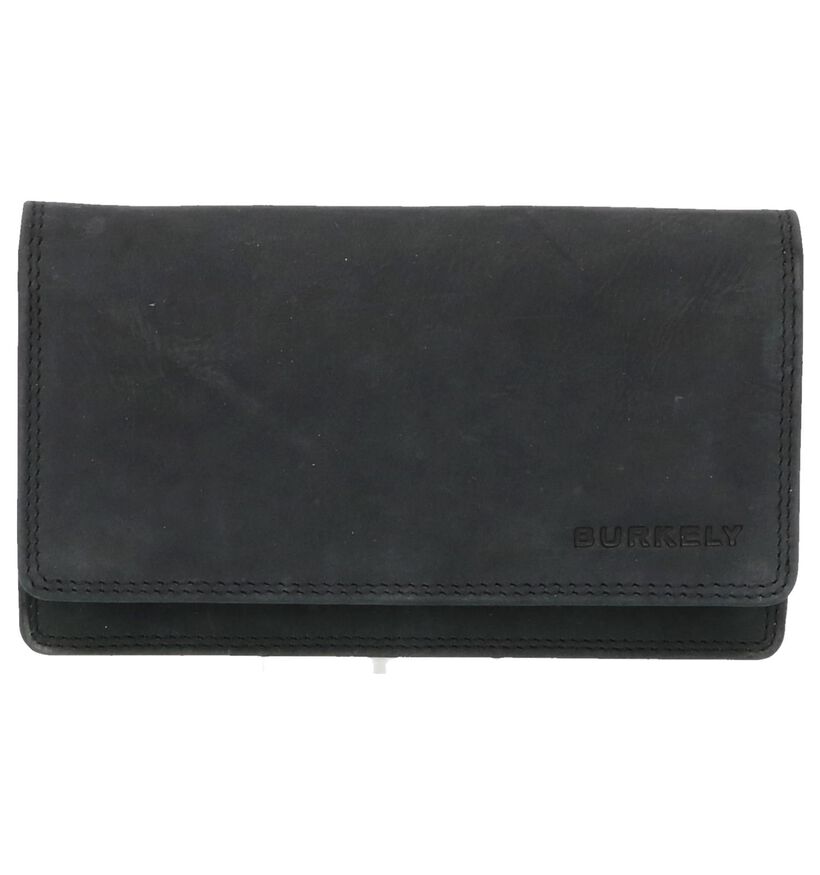 Zwarte Overslagportemonnee Burkely J Waxy Wallet in nubuck (222056)