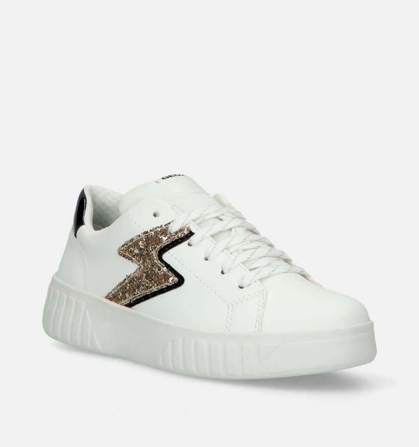 Geox Mikiroshi Witte Sneakers voor meisjes (335789) - geschikt voor steunzolen