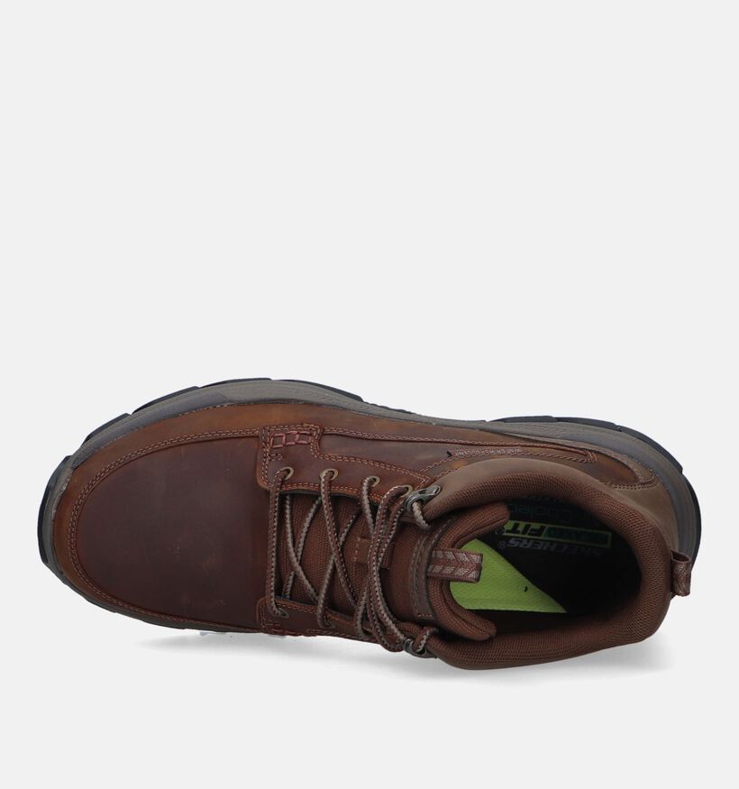 Skechers Respected Bosswel Cognac Wandelschoenen voor heren (327875) - geschikt voor steunzolen