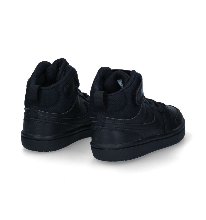 Nike Court Borough Mid 2 PS Zwarte Sneakers in kunstleer (299898)
