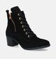 Rieker Zwarte Enkellaarzen in nubuck (315932)