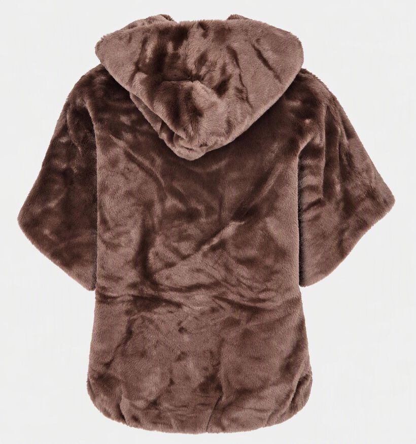 Laurent David Donkerbruine Fluffy Vest voor dames (382021)