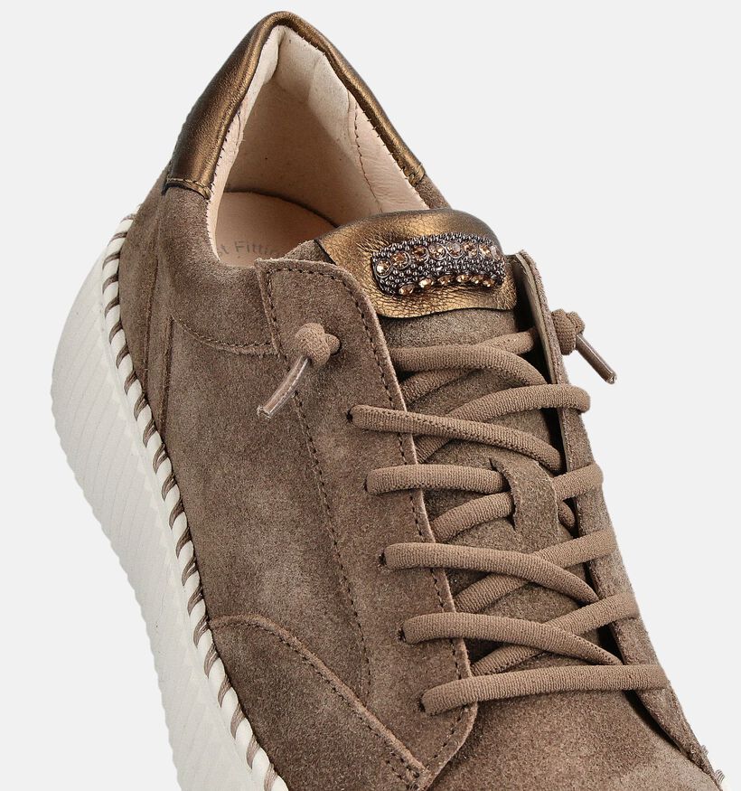 Gabor Bruine Veterschoenen voor dames (363116) - geschikt voor steunzolen