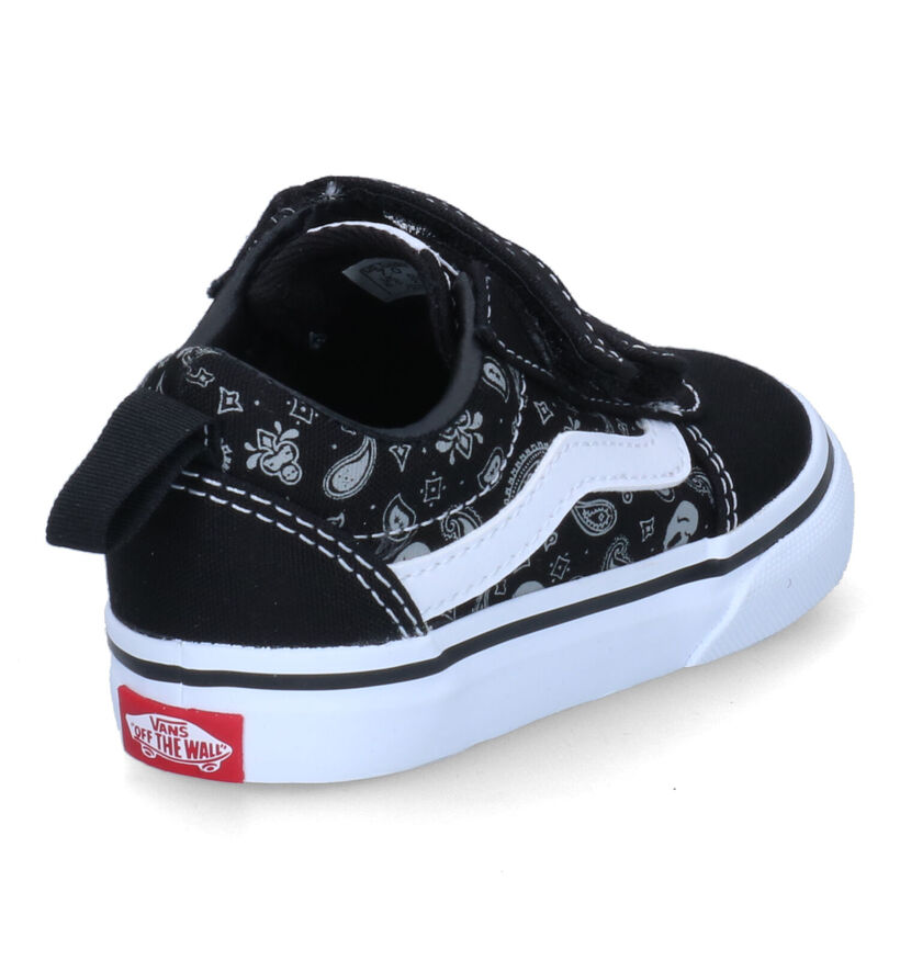 Vans Ward Skull Bandana Baskets en Noir en simili cuir (303046)