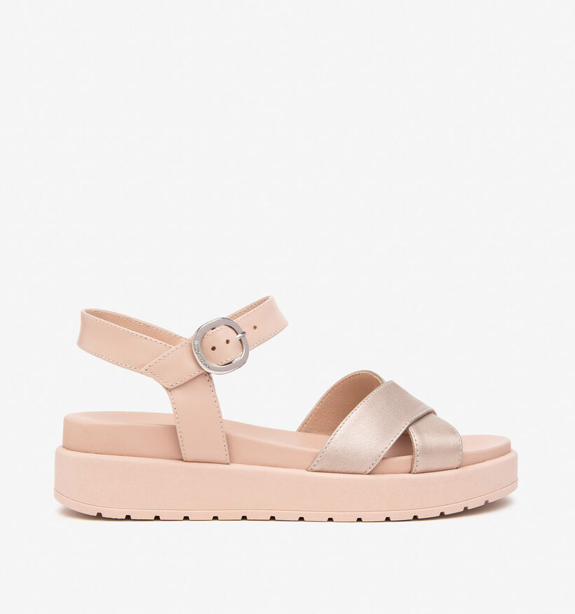 NeroGiardini Sandales plates en Or pour femmes (356034)