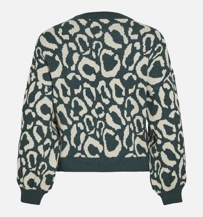Vila Tip Jacquard Pull en Vert Vila Tip Jacquard Pull en Vert pour femmes (364100)