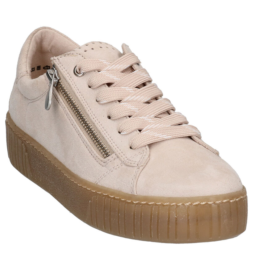 Youh! Chaussures à lacets en Beige clair en textile (265848)