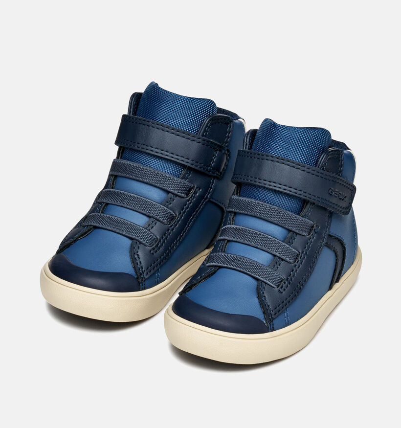 Geox Gisli Baskets en Bleu foncé pour garçons (360351) - pour semelles orthopédiques