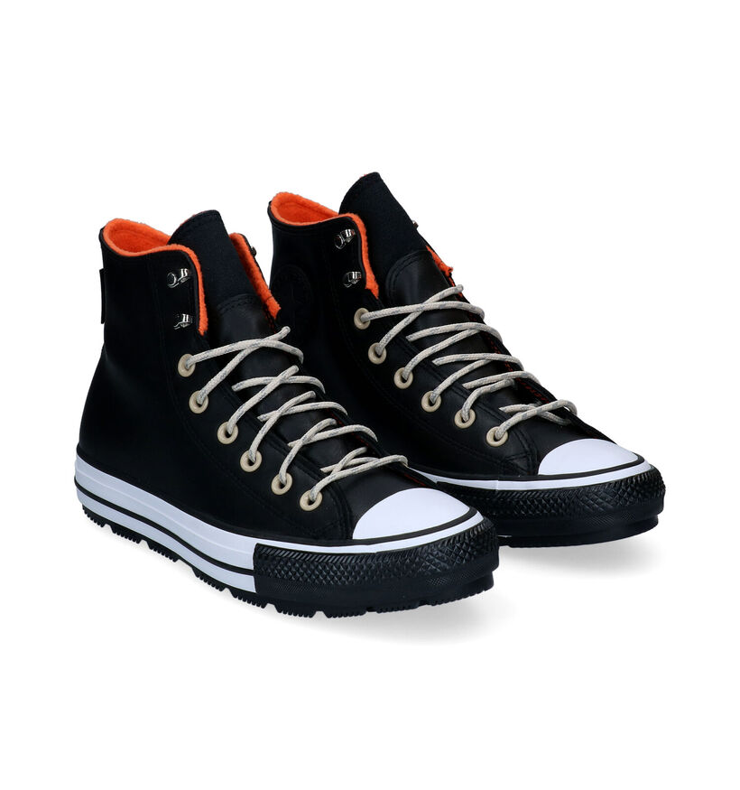 Converse Chuck Taylor AS Winter Baskets en Noir en cuir (293724)