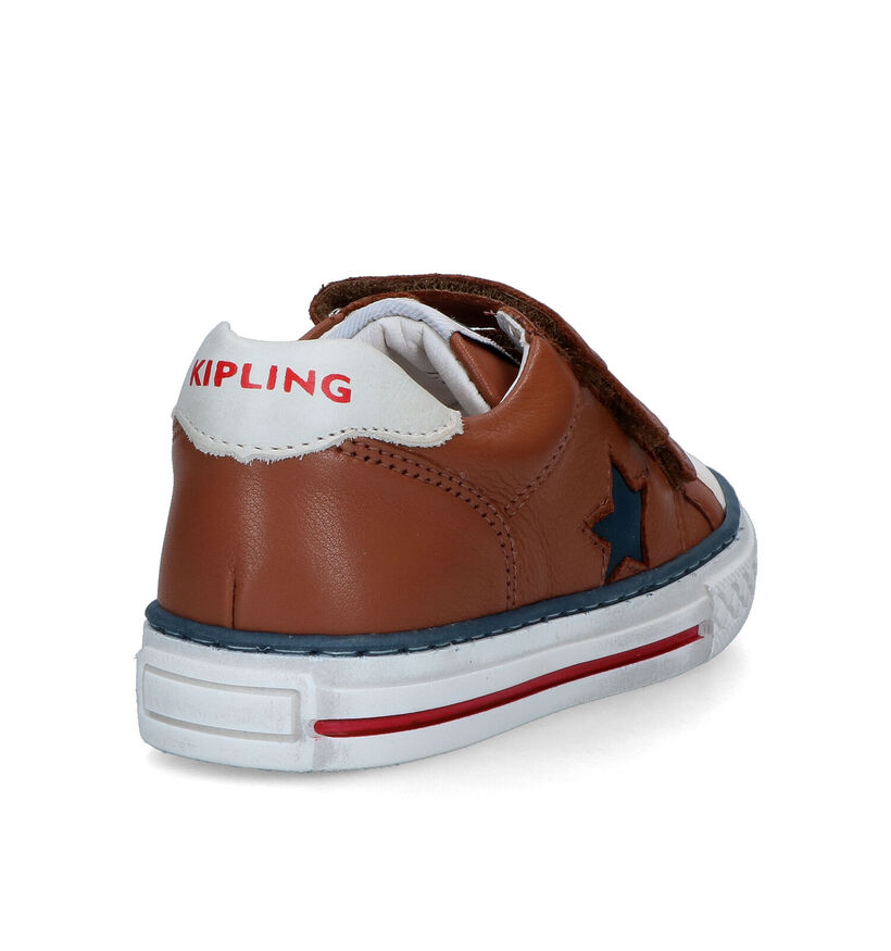 Kipling Henry 1 Chaussures à scratch en Cognac pour garçons (323985) - pour semelles orthopédiques
