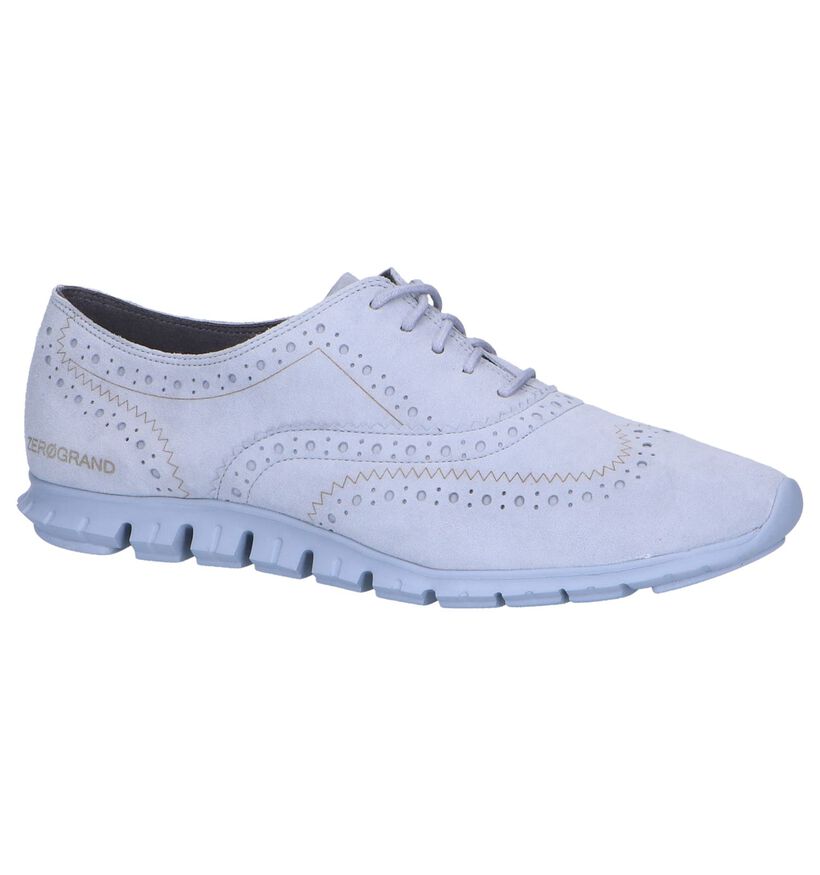 Grijze Oxford Veterschoenen Cole Haan Zerogrand in daim (240405)