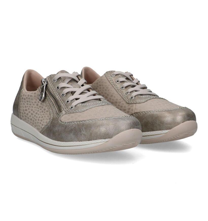 Rieker Beige Sneakers voor steunzolen voor dames (335505) - geschikt voor steunzolen
