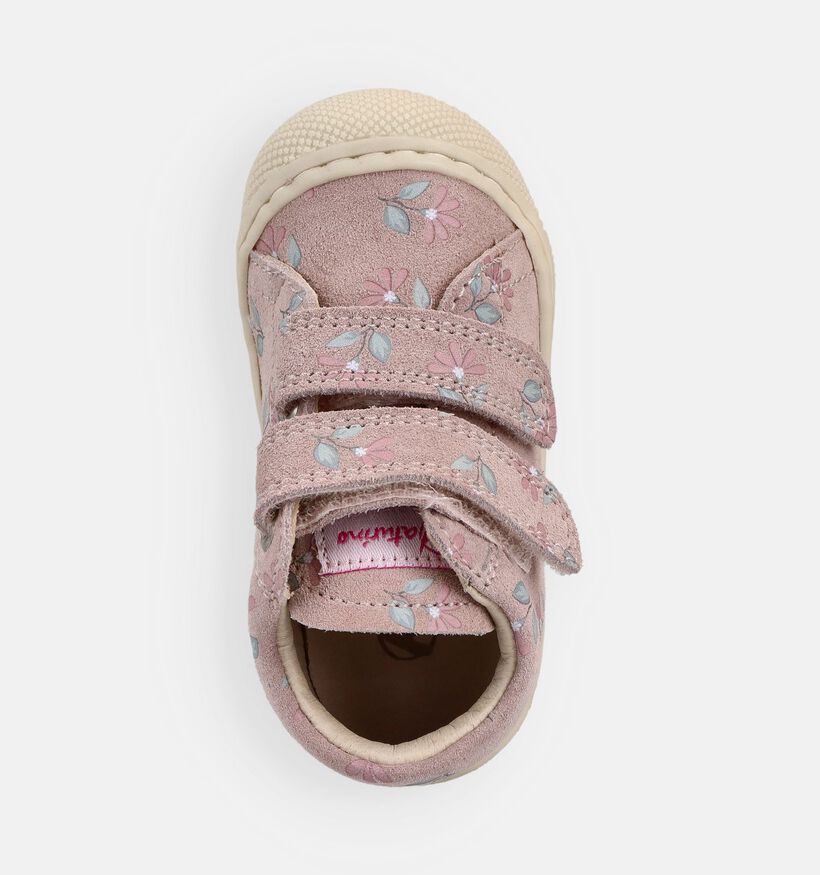 Naturino Cocon VL Suede Paarse Babyschoenen voor meisjes (371596) - geschikt voor steunzolen