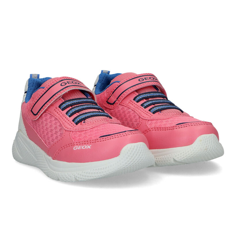 Geox Sprintye Baskets en Rose pour filles (326617) - pour semelles orthopédiques