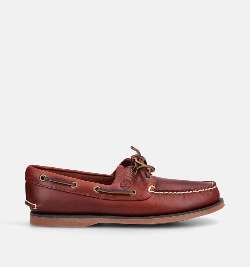 Timberland Classic Chaussures bateau en Brun fonc&eacute; pour hommes (369219)