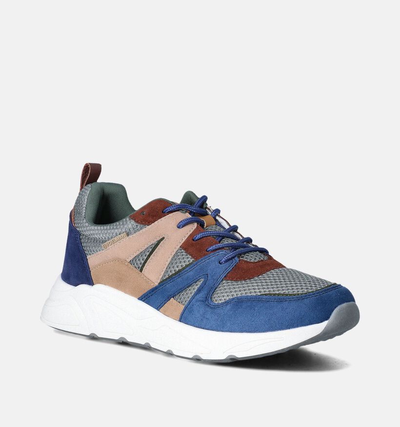 Poelman Chaussures à lacets en Bleu pour hommes, garçons (358485) - pour semelles orthopédiques