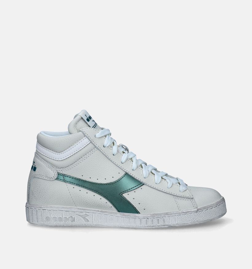 Diadora Game L High Waxed Metal Witte Sneakers voor dames (350836)