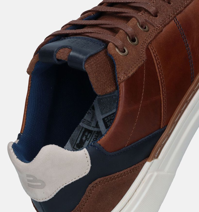 Bullboxer Cognac Veterschoenen voor heren (348870) - geschikt voor steunzolen