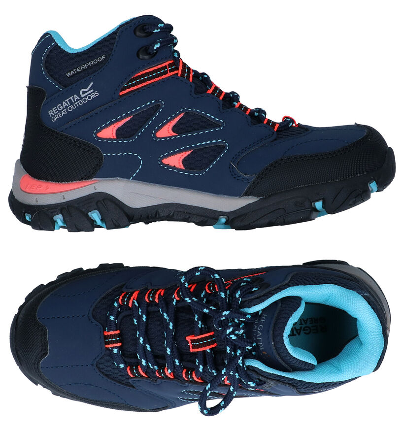 Regatta Holcombe Mid Jnr Chaussures de randonnée en Turquoise pour filles (361298) - pour semelles orthopédiques