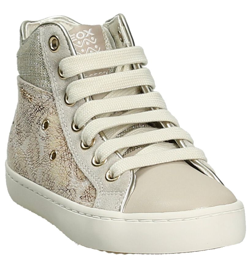 Geox Baskets hautes en Beige clair en simili cuir (190714)