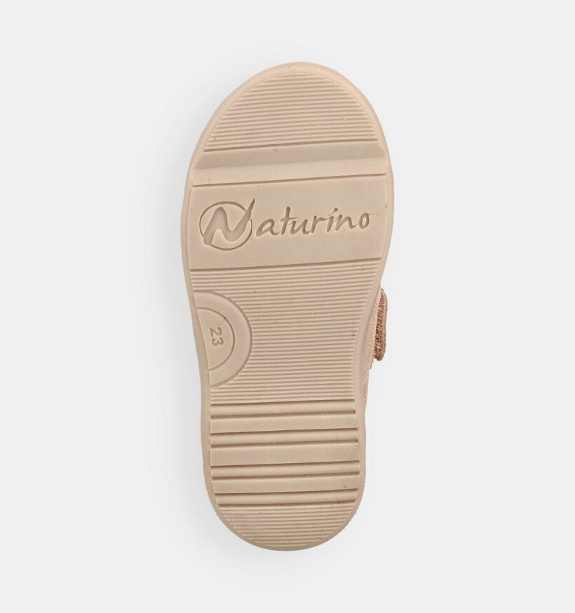 Naturino Heart Embroidery Baskets en Beige pour filles (371604) - pour semelles orthop&eacute;diques