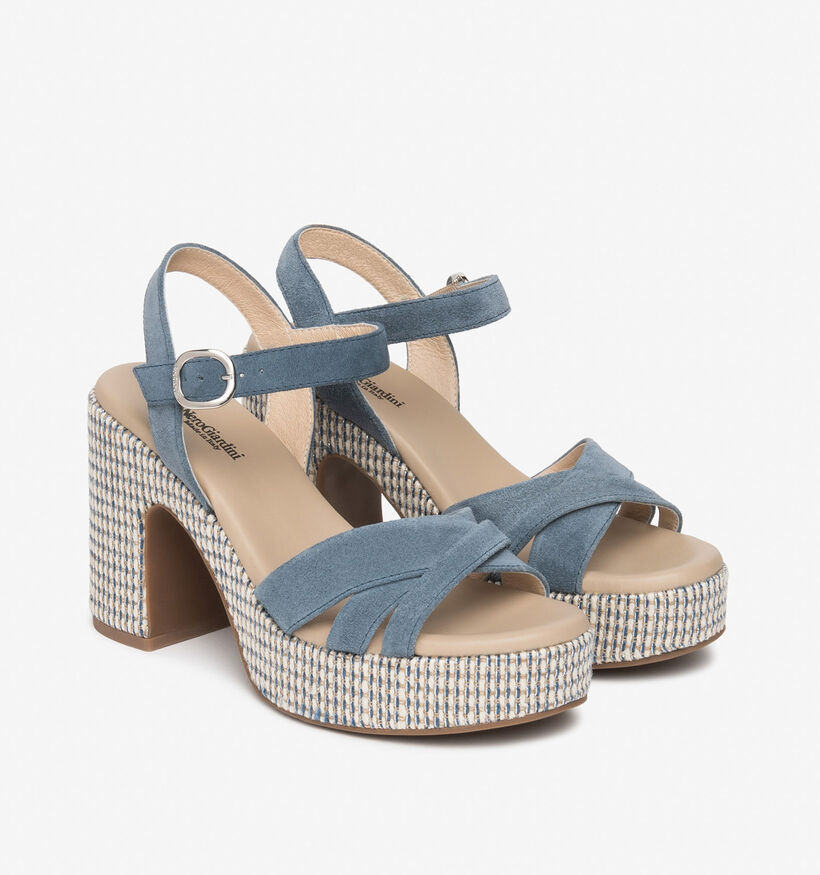NeroGiardini Blauwe Sandalen met Hak voor dames (370730)