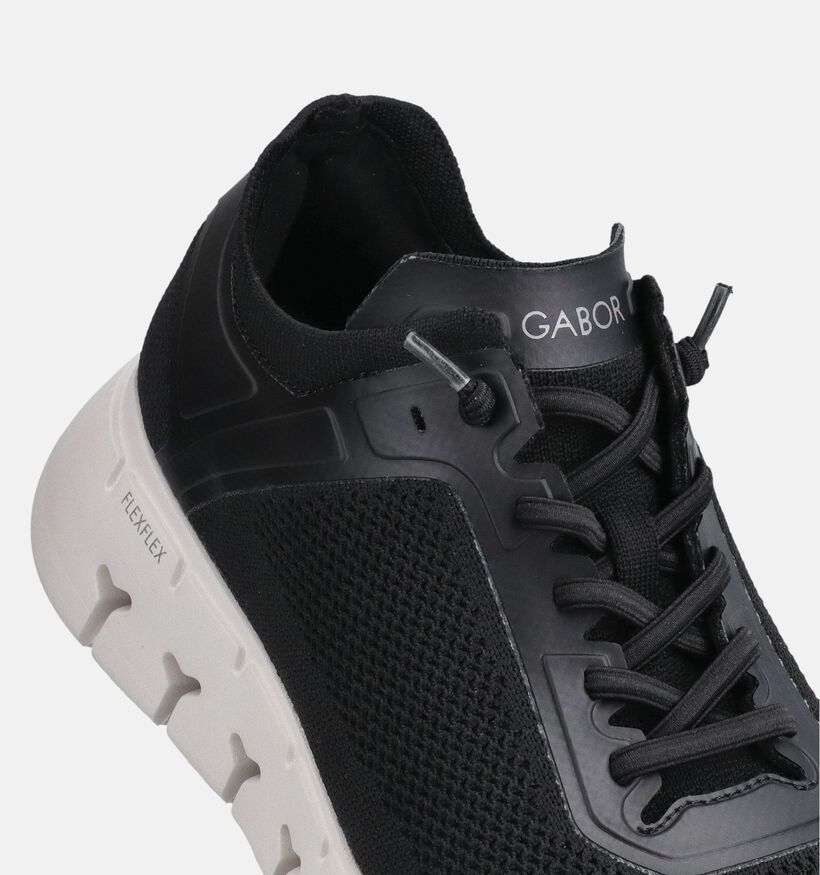 Gabor Baskets en Noir pour femmes (376075) - pour semelles orthop&eacute;diques