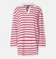 Pieces Naja Gestreepte Polojurk Roze/Rood voor dames (366374)